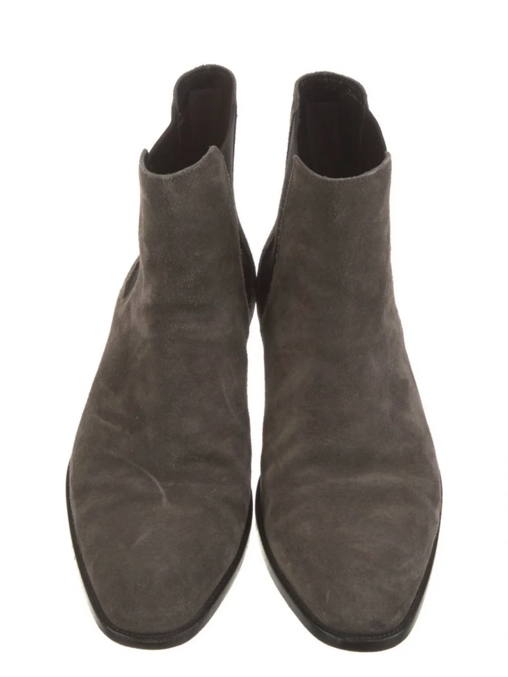 Saint Laurent Gray Suede Chelsea Boot